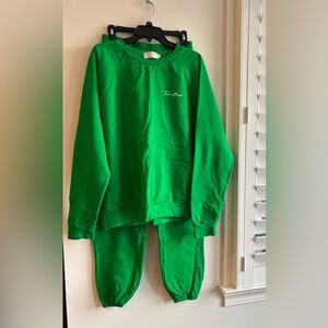 Talentless, hoodie set, top(L) bottom(M) , green